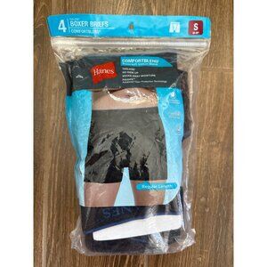Hanes Boxer Briefs Comfortblend size SMALL 28-30" Grey & Black